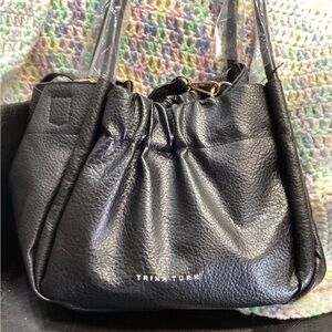 Trina Turk Black Leather Shoulder Bag